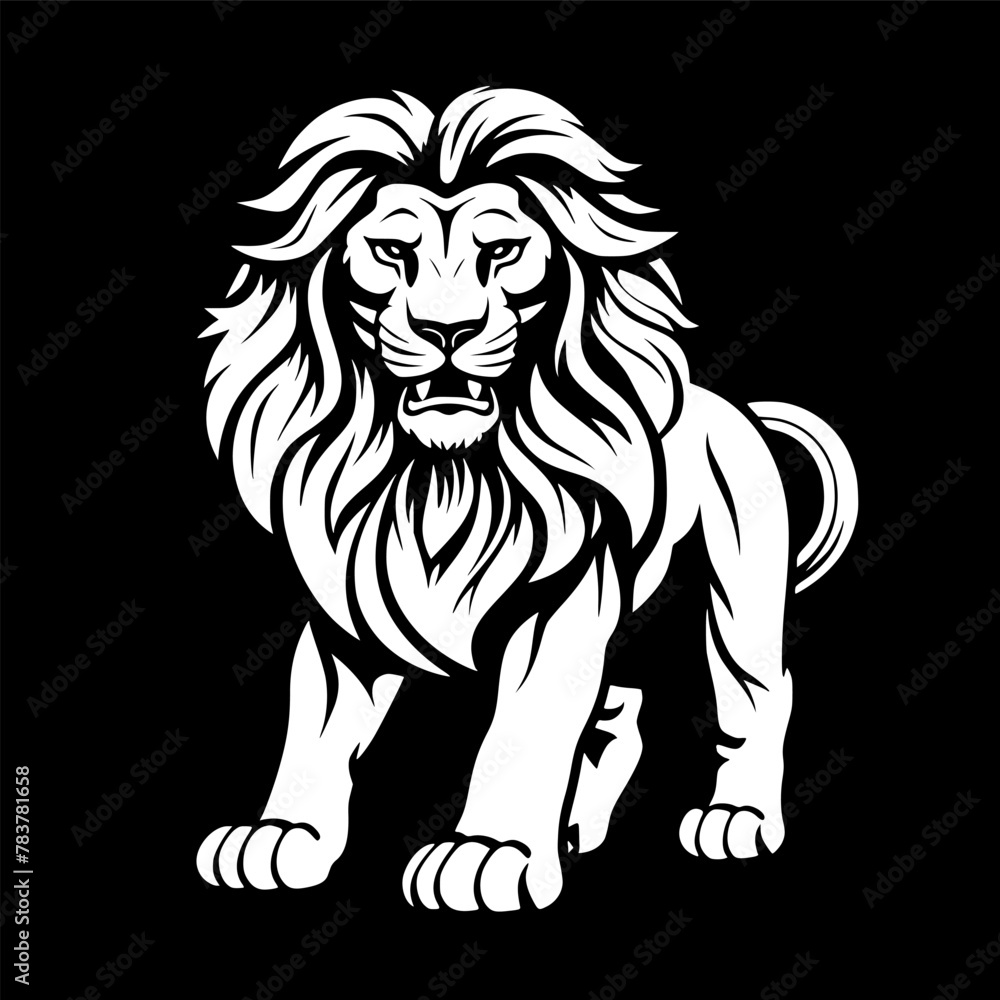 Lion | Black and White Vector illustration Lion | Black and White Vector illustration