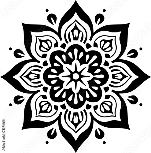 Mandala | Minimalist and Simple Silhouette - Vector illustration