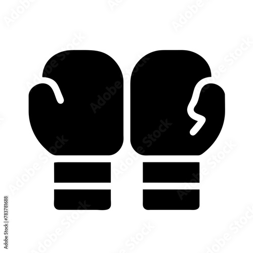Boxing Gloves icon vector graphics element silhouette sign symbol illustration