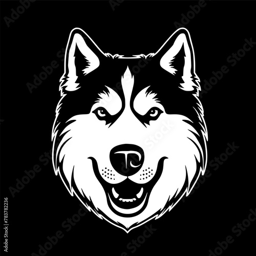 Siberian Husky - Minimalist and Flat Logo - Vector illustration