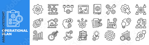 Operational Plan icon set	