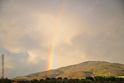 Rainbow over Umbria, Italy April 2024