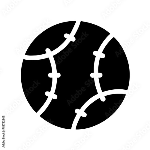 Baseball Ball icon vector graphics element silhouette sign symbol illustration on a Transparent Background
