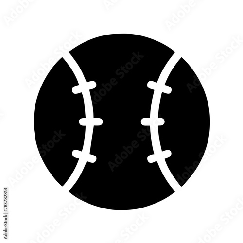 Baseball Ball icon vector graphics element silhouette sign symbol illustration on a Transparent Background