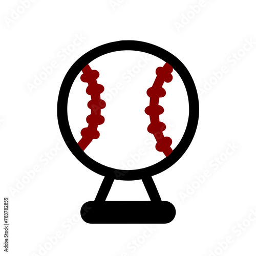 Baseball Ball icon vector graphics element silhouette sign symbol illustration on a Transparent Background