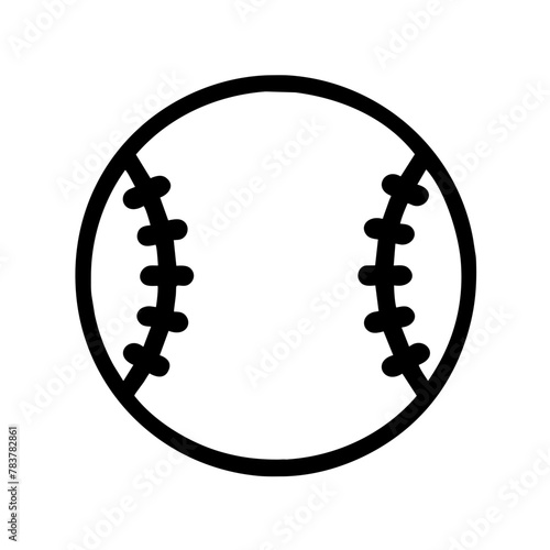 Baseball Ball icon vector graphics element silhouette sign symbol illustration on a Transparent Background