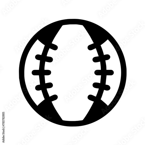 Baseball Ball icon vector graphics element silhouette sign symbol illustration on a Transparent Background