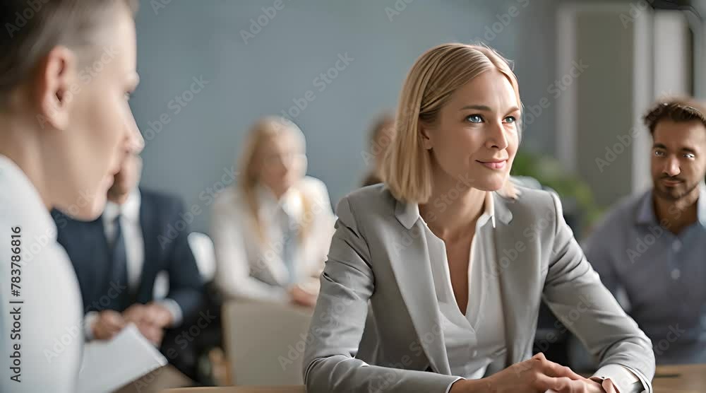 Dynamic Team Collaboration: Female Team Leader Leading a Creative Business Meeting in a Modern Startup Office
Dynamic Team Collaboration: Female Team Leader Leading a Creative Business Meeting in a Modern Startup Office