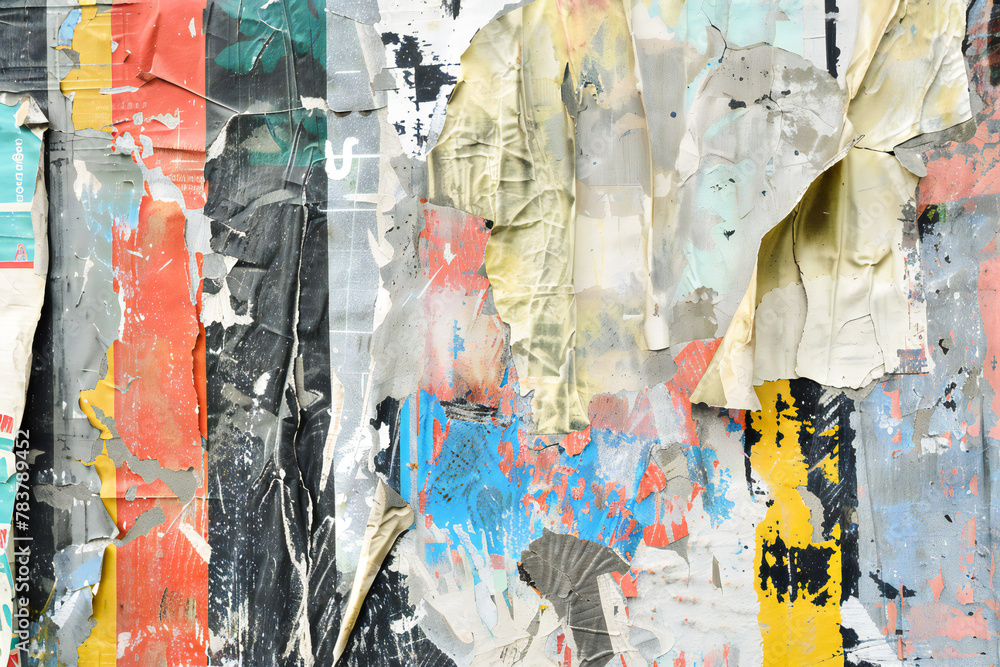 Fototapeta premium creased crumpled paper placard texture background