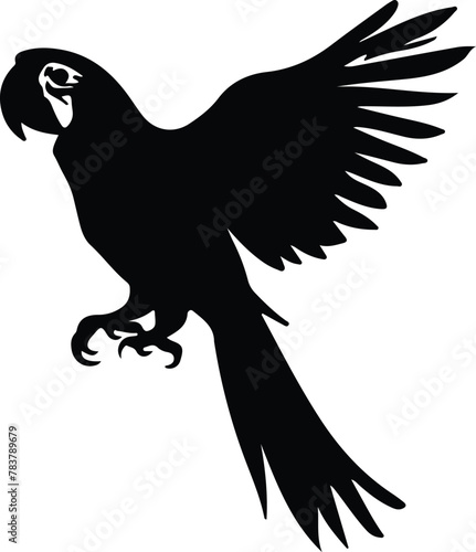 scarlet macaw silhouette