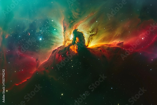 Satelite taken images of nebulas, black holes, supernovas, planets, and galaxyes. Super-realistic photos, science magnifique cosmos structures.  photo