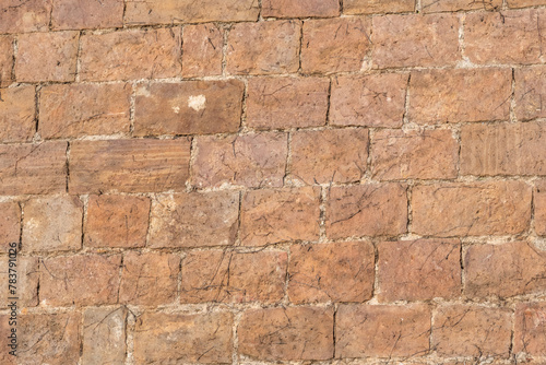 Very old stone wall  perfect for background.. Barcelona  Catalonia  Spain.