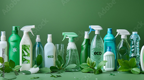 Cleaning concept with eco friendly cleaning tools