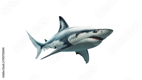 Shark isolated on transparent  PNG  background  Generative ai