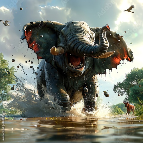 Safari adventure, African wildlife, Vibrant and wild, Natural habitat scenes