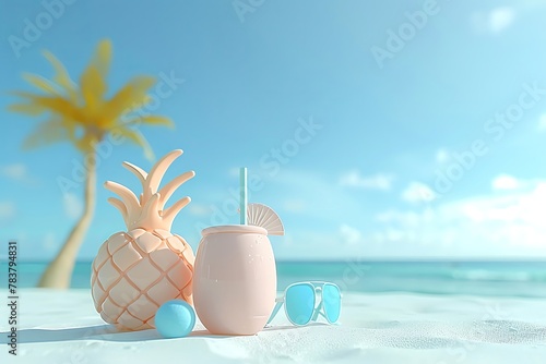 Tropical island paradise, secluded beach, exotic getaway, idyllic and serene