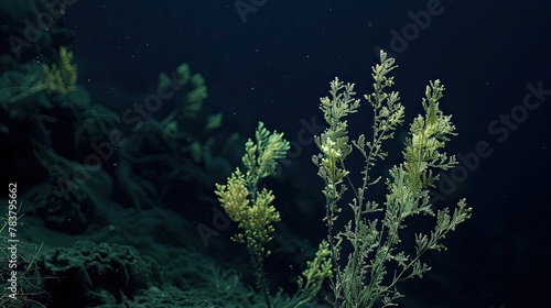 Deep-sea exploration revealing vegetables adapted to ocean life