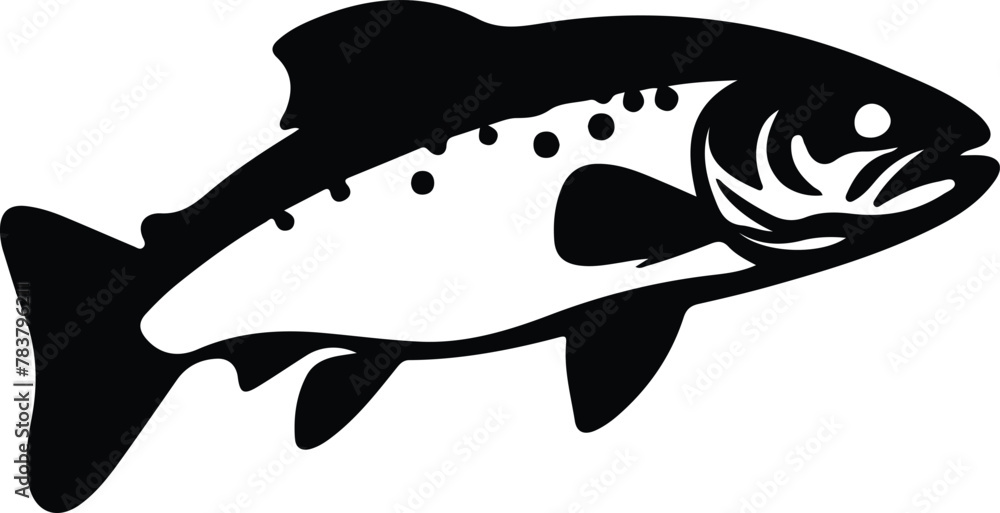 Fototapeta premium trout silhouette