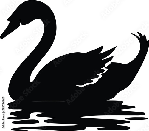 trumpeter swan silhouette