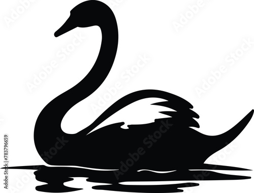 trumpeter swan silhouette
