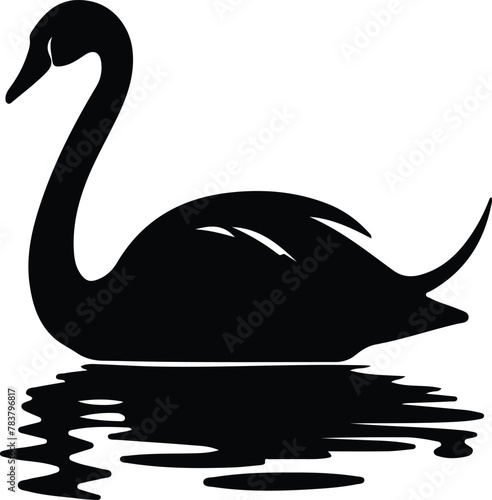trumpeter swan silhouette