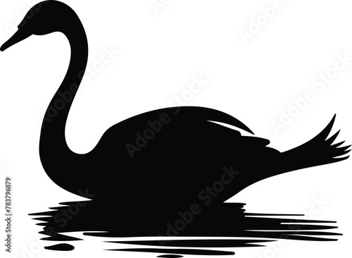 trumpeter swan silhouette
