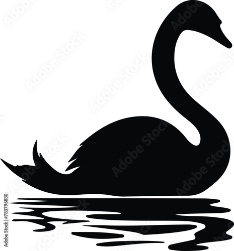 trumpeter swan silhouette