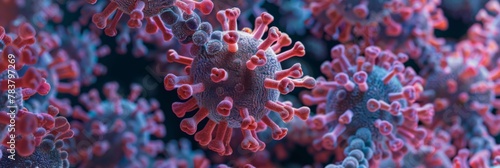 Influenza virus cells background