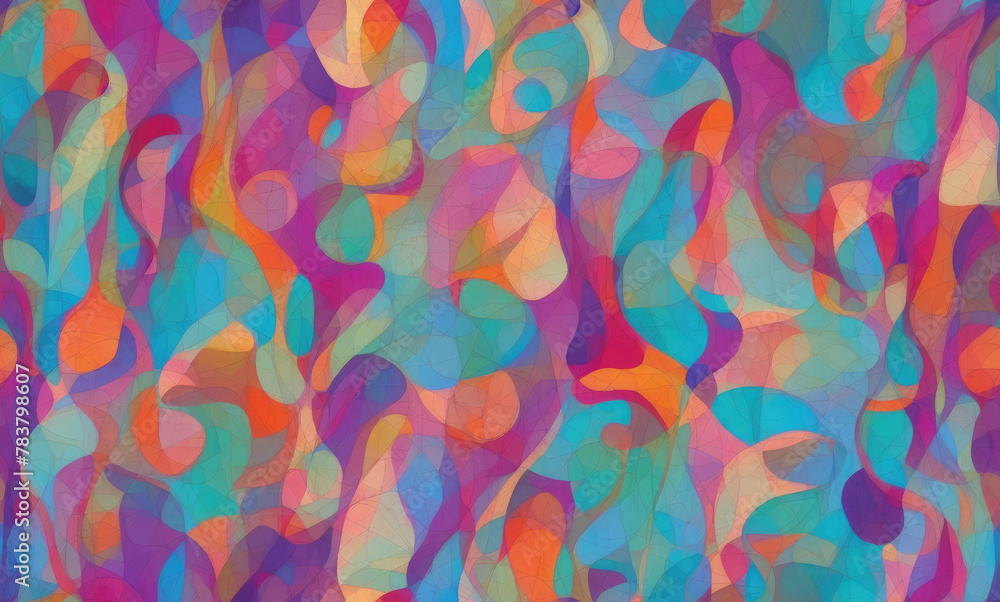 color. Abstract seamless pattern. AI generated.	
