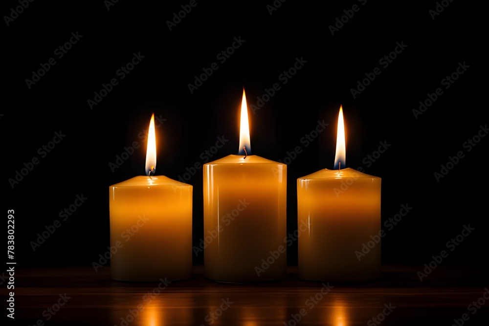 candles burning 