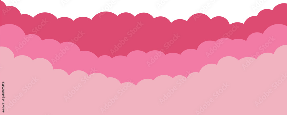 Pink clouds isolated on a transparent background. Bright design element for banners. Pink clouds isolated on a transparent background. Bright design element for banners.