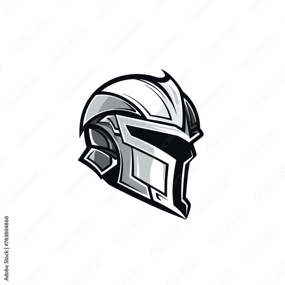 Warrior helmet logo vector design Stock Vector | Adobe Stock