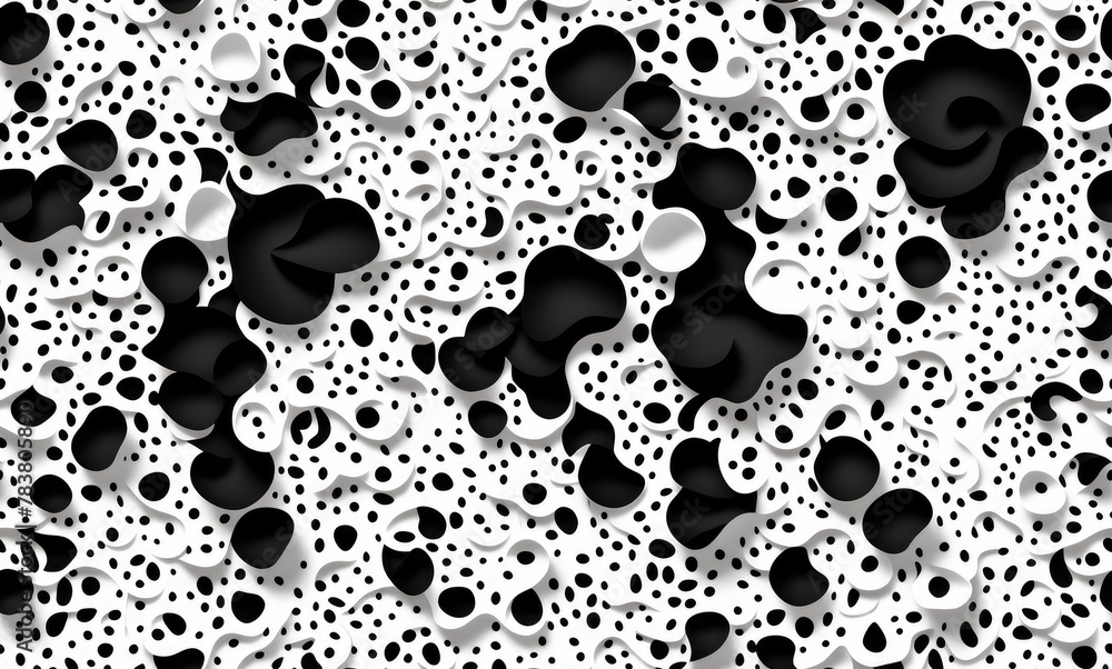 Black and white. Abstract seamless pattern. AI generated. Black and white. Abstract seamless pattern. AI generated.