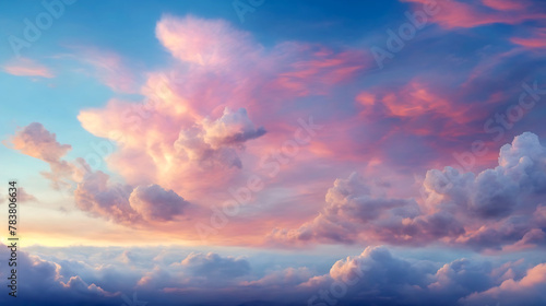 Beautiful sky with cumulus clouds © DesignBee