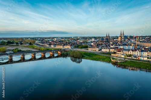 Aerial View Over Moulins, Allier, Central France