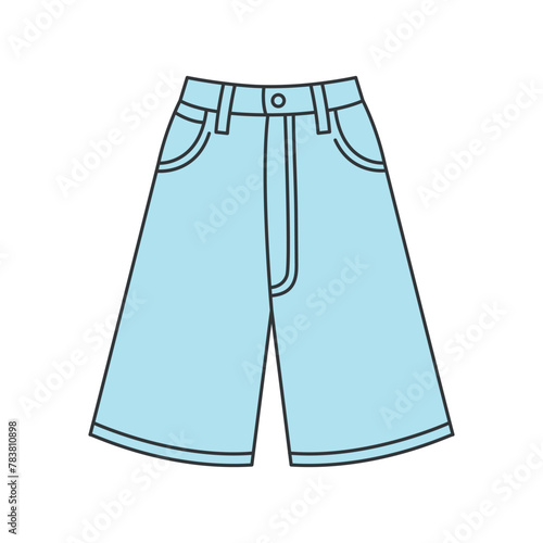 Bermuda shorts line color icon. Sign for web page, mobile app, button, logo.