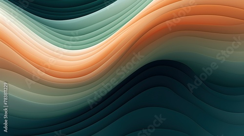 Colorful abstract wavy lines created using computer software for a vibrant and dynamic visual effect. Generative AI