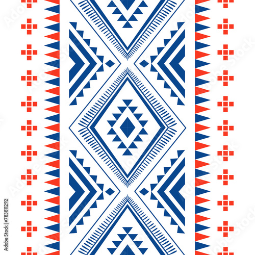 vector oriental native seamless pattern design, designed for surface pattern, textiles, interior decorations, crafts, graphics, and backgrounds. embroidery stripe pattern.