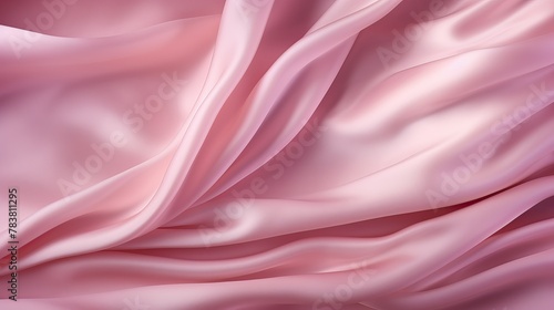 Detailed close-up of luxurious misty rose colored fabric, showcasing intricate texture and delicate tones. Generative AI