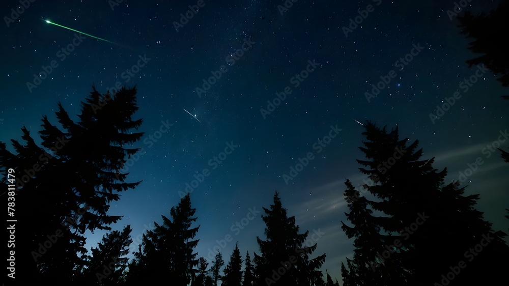 Stunning Stock Imagery Await, Celestial Sky Illuminated by Shining Stars, Realistic Stars in a Brilliant Blue Sky on Adobe Stock, Starry Night Skies with Shimmering Blue Glow, Stars Shining in Azure 