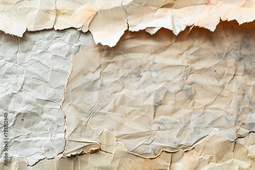 Ripped faded paper backdrop surface placard