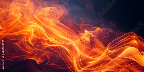 Mesmerizing Inferno Abstract Flames in Motion Against a Captivating Sunset Gradient
