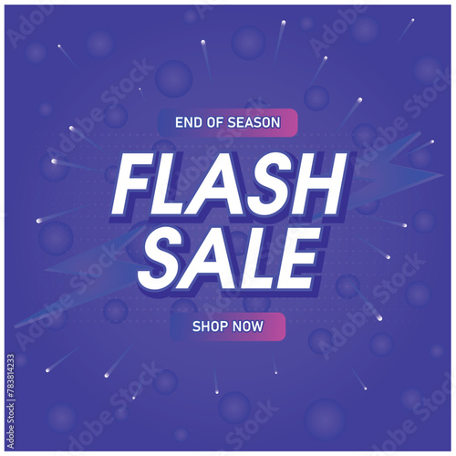 Flash Sale Post Design, End of Season Sale, Shop now
