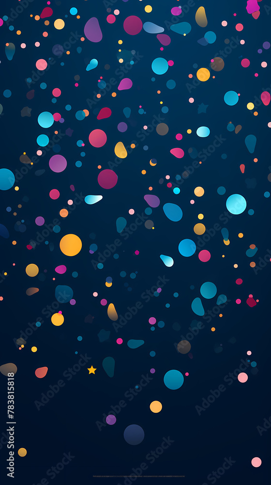Festive ribbons and confetti Festive ribbons and confetti
