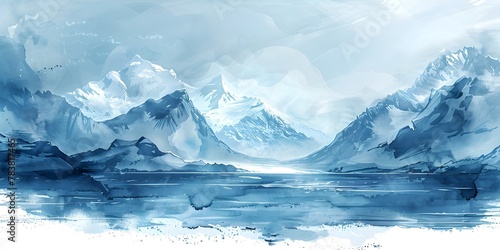 Captivating Glacial Landscape A Frozen Expanse of Ethereal Beauty in the Polar Regions