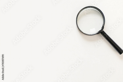 magnifying glass on a white background