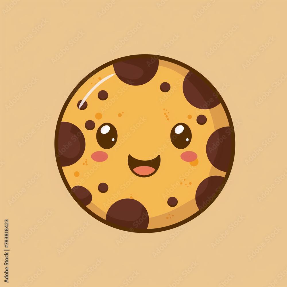 A charming, animated chocolate chip cookie with a cheerful face, set against a soft blue background, adding a playful touch to the delicious treat.
A charming, animated chocolate chip cookie with a cheerful face, set against a soft blue background, adding a playful touch to the delicious treat.