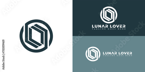 Abstract initial circle letter L or LL logo in green color isolated on multiple background colors. The logo is suitable for business photography logo icons to design inspiration templates. photo