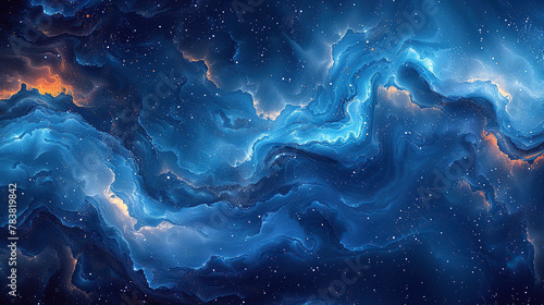 blue light galaxy abstract background