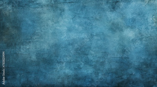 A vintage blue grungy texture with a distinctive black border creating a striking visual contrast. Generative AI photo